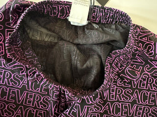 Versace Print Women’s Swim Robe Pants Black/Pink 4 US (38) IT 101013 NWT $1095