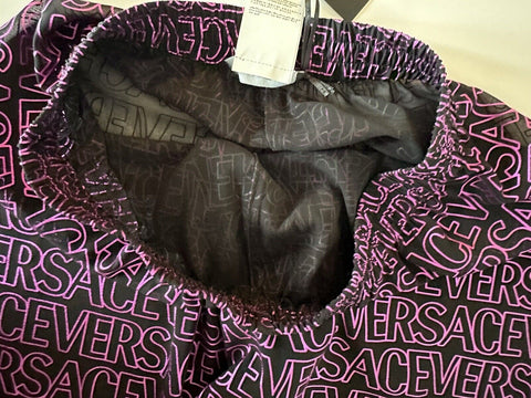 Versace Print Women’s Swim Robe Pants Black/Pink 4 US (38) IT 101013 NWT $1095