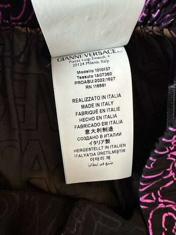 Versace Print Women’s Swim Robe Pants Black/Pink 4 US (38) IT 101013 NWT $1095