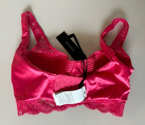 Versace Women’s Greek Key Print Pink Runway Bralette 1C Italy 1010115 NWT $550
