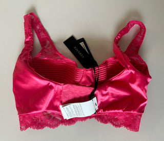 Versace Women’s Greek Key Print Pink Runway Bralette 2C Italy 1010115 NWT $550
