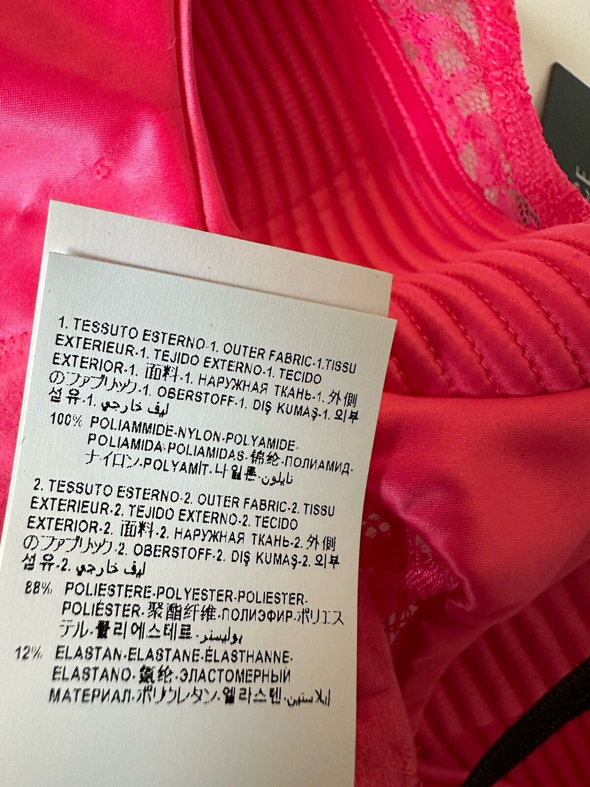 Versace Women’s Greek Key Print Pink Runway Bralette 2C Italy 1010115 NWT $550