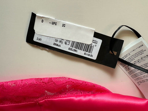 Versace Women’s Greek Key Print Pink Runway Bralette 2C Italy 1010115 NWT $550