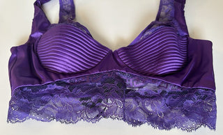 Versace Women’s Greek Key Purple Runway Bralette 1B Italy 1010115 NWT $550