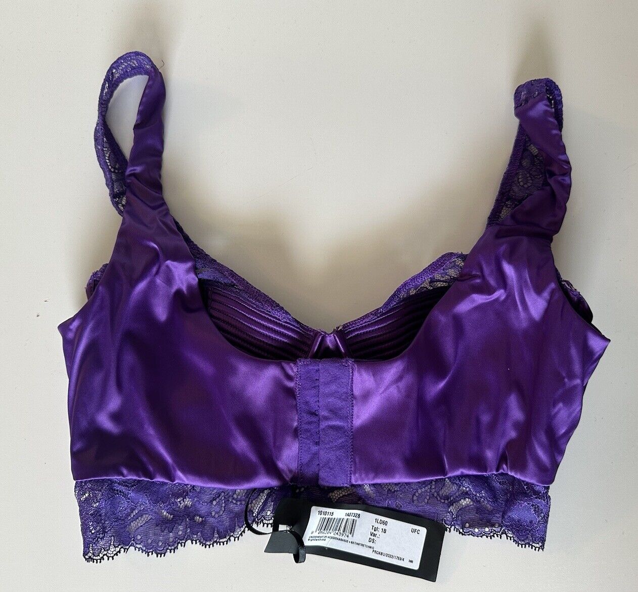 Versace Women’s Greek Key Purple Runway Bralette 1B Italy 1010115 NWT $550