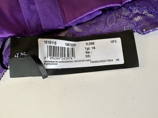 Versace Women’s Greek Key Purple Runway Bralette 1B Italy 1010115 NWT $550