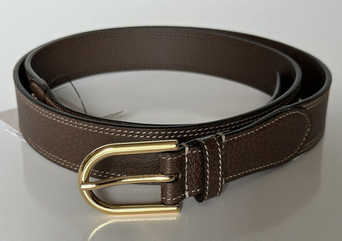 Gucci Dollar Pigprint Men’s Leather Belt Brown 105/42 715601 Italy NWT