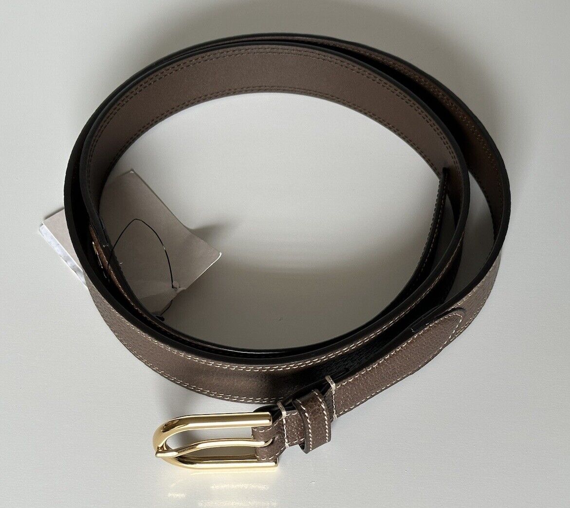 Gucci Dollar Pigprint Men’s Leather Belt Brown 105/42 715601 Italy NWT