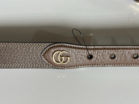 Gucci Dollar Pigprint Men’s Leather Belt Brown 120/48 722371 Italy NWT