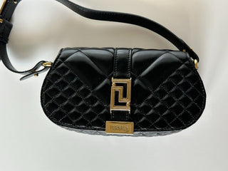 Versace Quilted Calf Leather Black Mini Shoulder Bag 1010951 IT NWT $1625