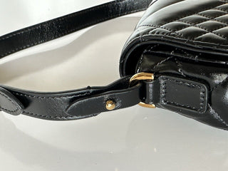 Versace Quilted Calf Leather Black Mini Shoulder Bag 1010951 IT NWT $1625