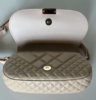 Versace Quilted Calf Leather Light Pink Mini Shoulder Bag 1010951 IT NWT $1625