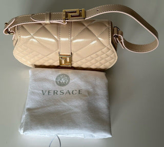 Versace Quilted Calf Leather Light Pink Mini Shoulder Bag 1010951 IT NWT $1625