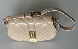 Versace Quilted Calf Leather Light Pink Mini Shoulder Bag 1010951 IT NWT $1625