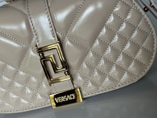Versace Quilted Calf Leather Light Pink Mini Shoulder Bag 1010951 IT NWT $1625