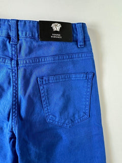 Versace Boys Blue Shorts Size 6 YVMBE66 Made in Italy NWT $290