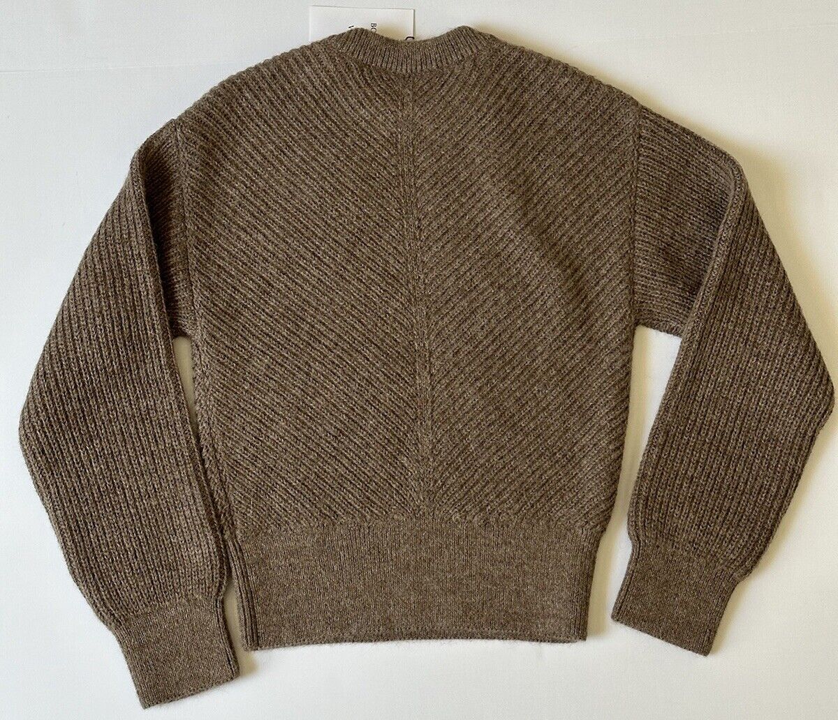 Bottega Veneta Women's Alpaca Chevron Knit Brown Sweater M 719793 IT NWT $1900