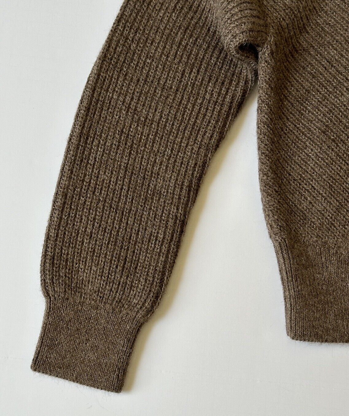 Bottega Veneta Women's Alpaca Chevron Knit Brown Sweater L 719793 IT NWT $1900