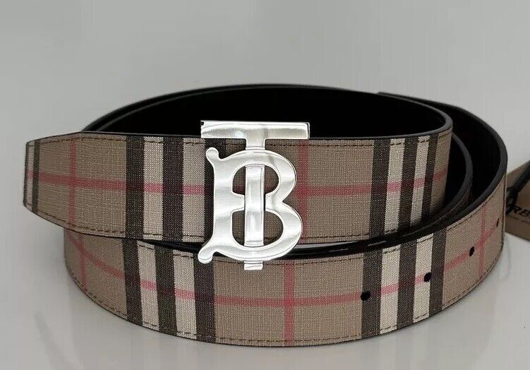 Burberry TB Leather Archive Beige Reversible Belt 40/100 8046568 IT NWOT $580