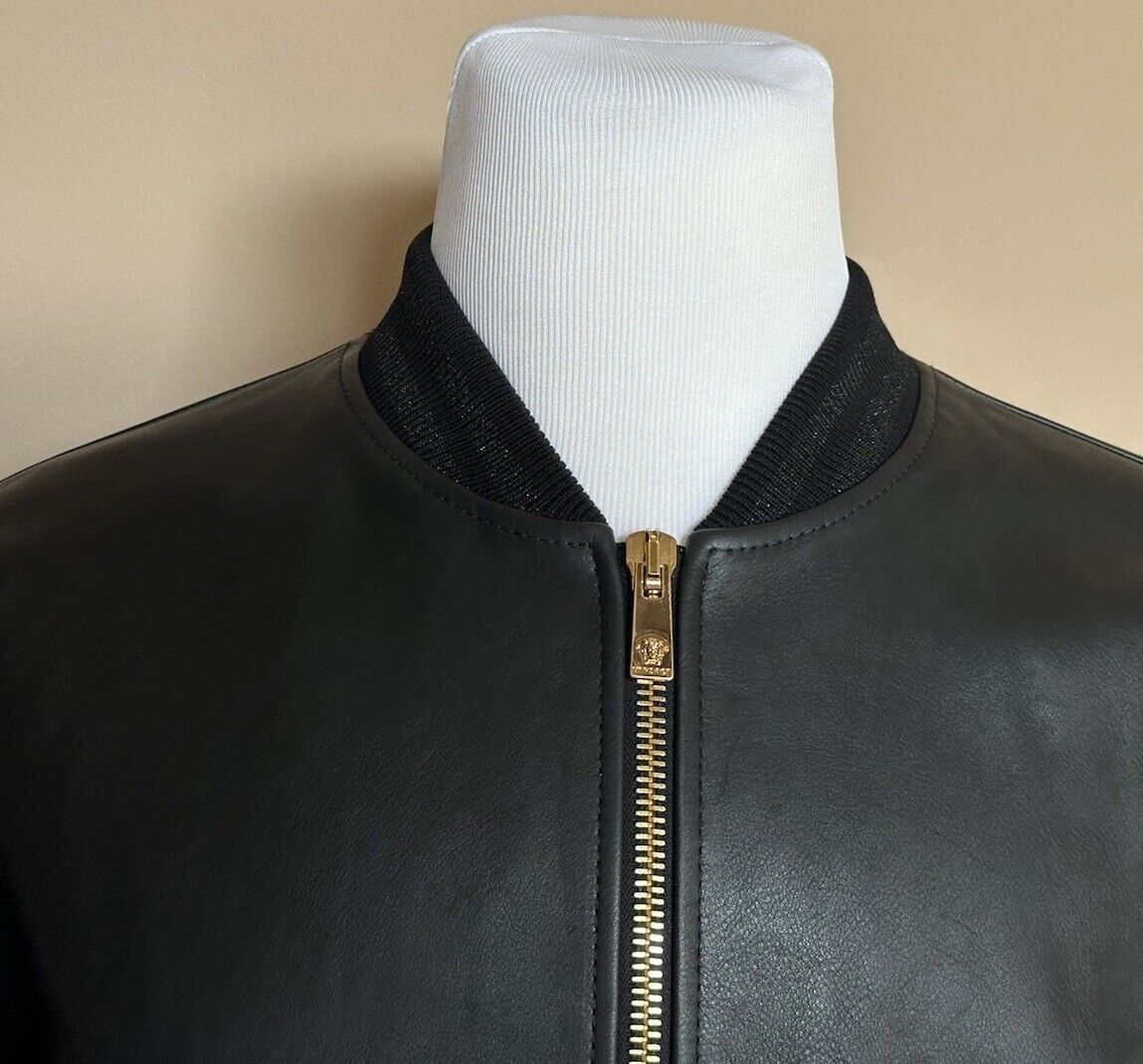 Versace Men's Calf Leather Heavy Jacket Black 40 US (50 Eu) IT NWT $3625 1007634