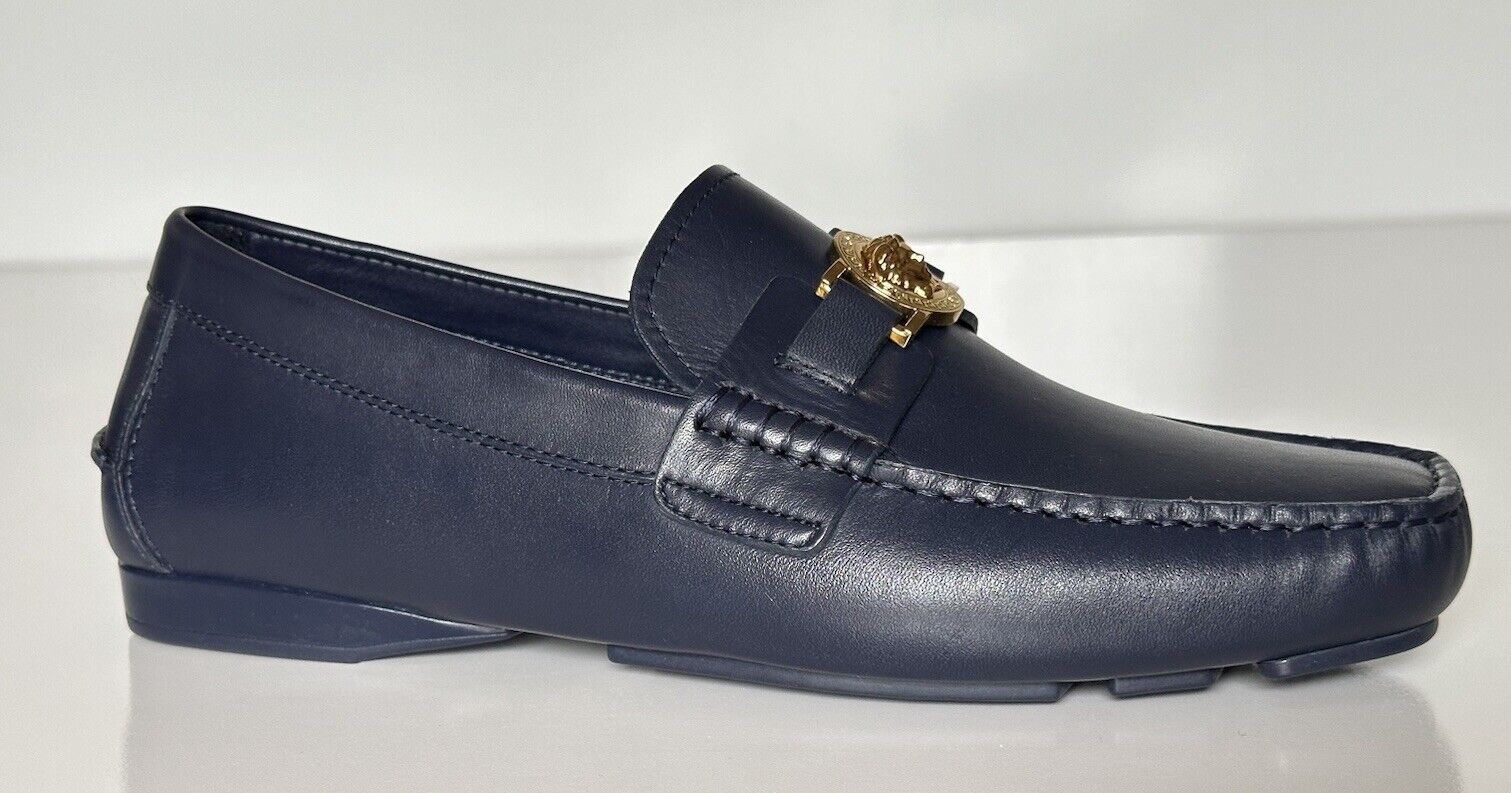 VERSACE Medusa Men's Blue Leather Driver Shoes 10 US (43 Euro) DSU6014S NIB $850