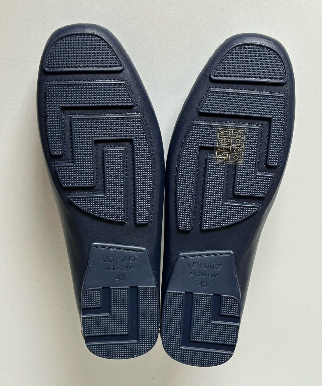 VERSACE Medusa Men's Blue Leather Driver Shoes 10 US (43 Euro) DSU6014S NIB $850