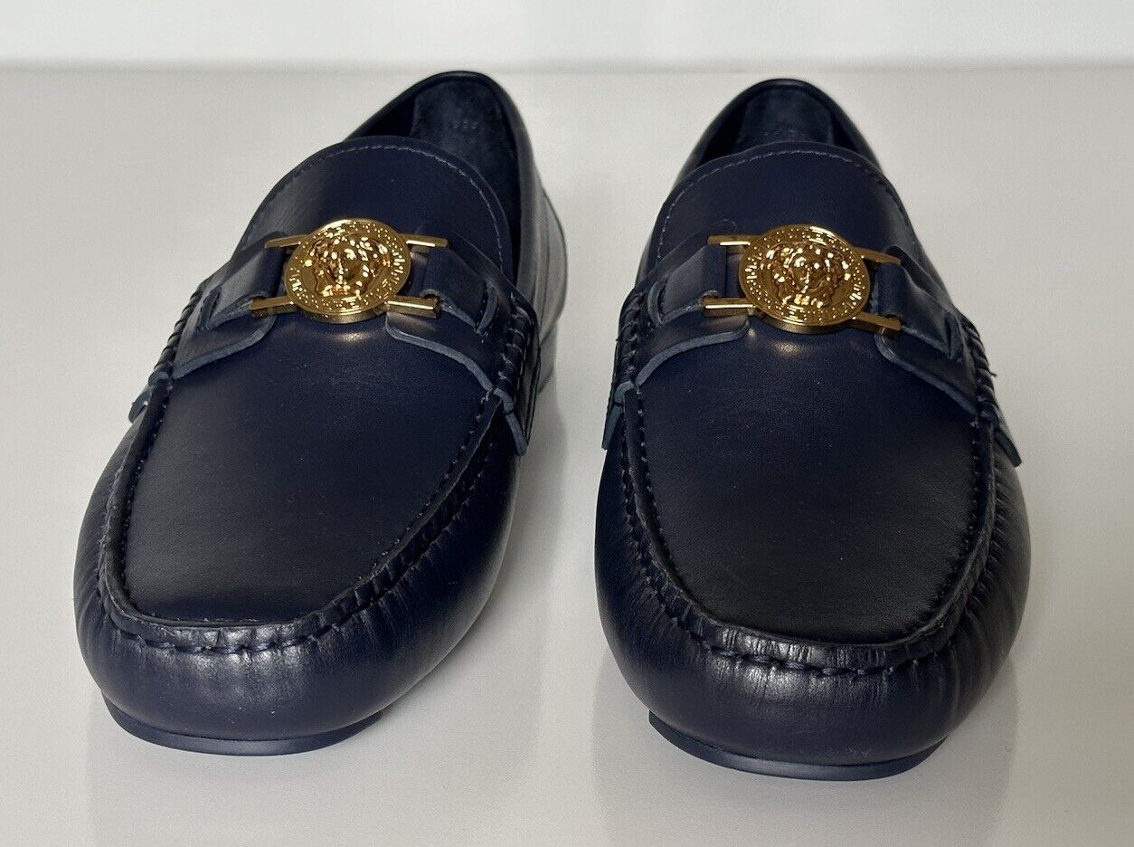 VERSACE Medusa Men's Blue Leather Driver Shoes 10 US (43 Euro) DSU6014S NIB $850