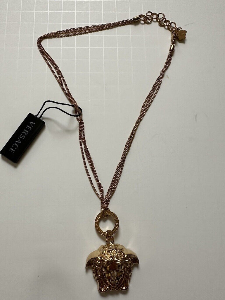 Versace Medusa Head Gold Metal Neckless Adjustable Jewelry 1008765 NWT $625