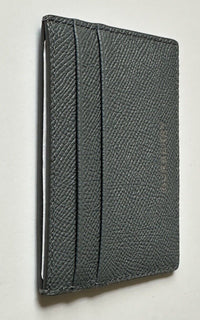 Burberry Sandon Grained Leather Storm Gray Card Case 80742761 England NWT $230