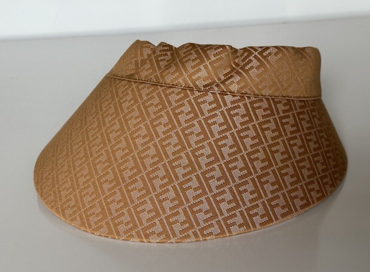 Fendi FF Women’s Woven Fabric Caramel Visor Hat Italy One Size FXQ912 NWT $520