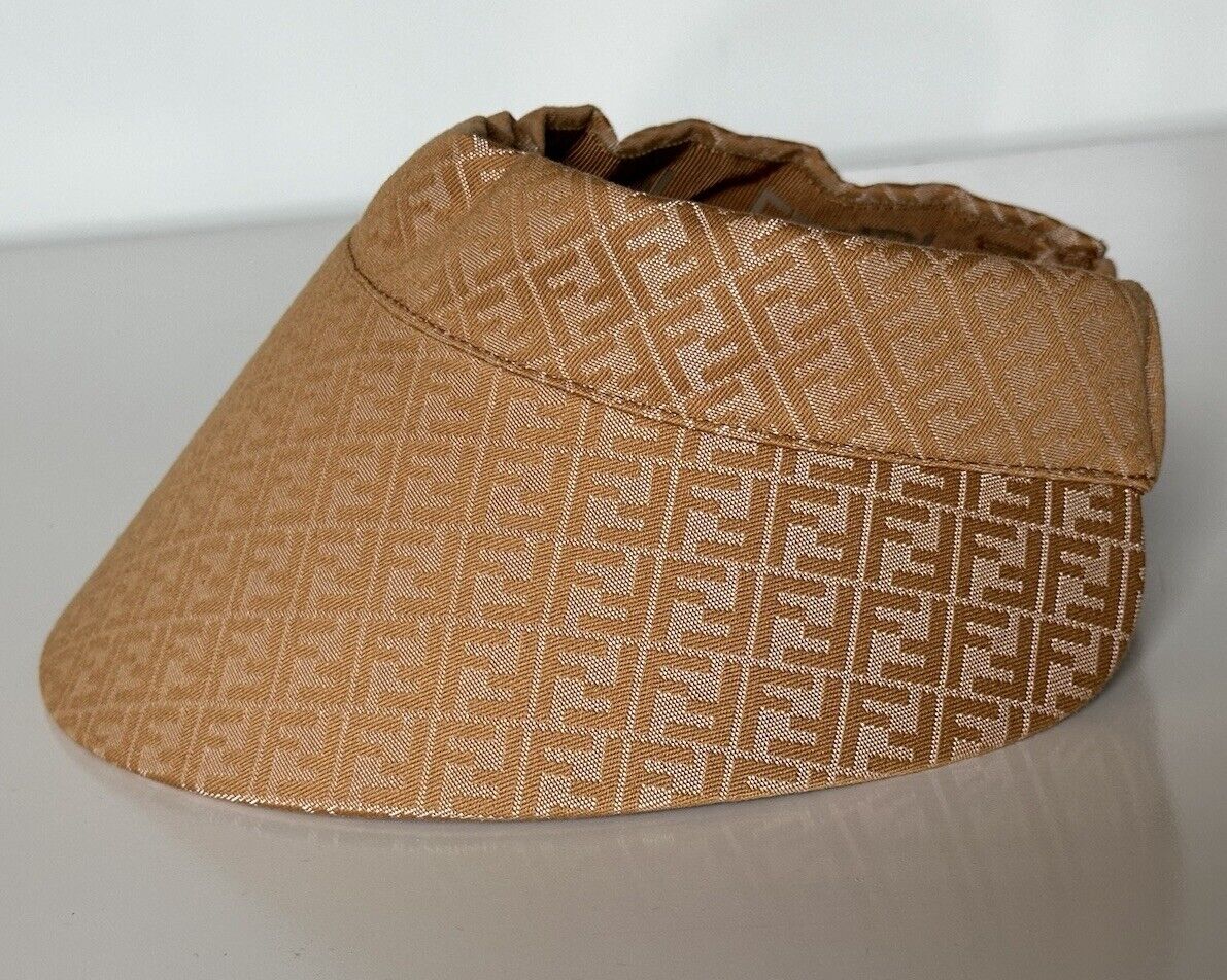 Fendi FF Women’s Woven Fabric Caramel Visor Hat Italy One Size FXQ912 NWT $520