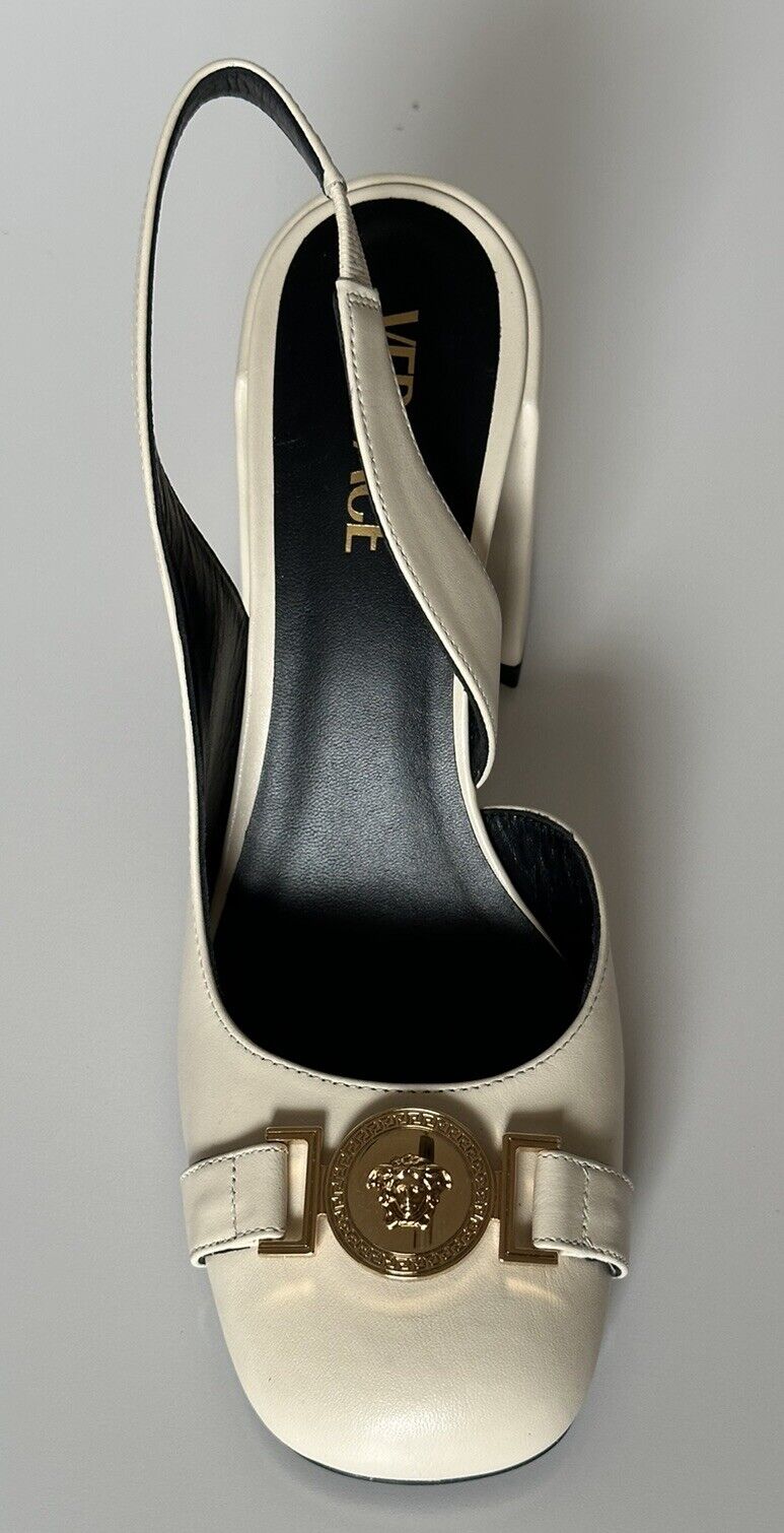 Versace Medusa Head Sling Back Calf Leather Shoes 9 US (39) 1014618 IT NIB $900