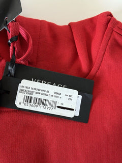Versace Medusa Print Red Cotton Sweatshirt with Hoodie 4XL 1011853 NWT $900