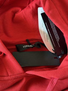 Versace Medusa Print Red Cotton Sweatshirt with Hoodie 4XL 1011853 NWT $900