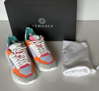 Versace Low Top Women's Leather/Fabric Multicolor Sneakers 8 US (38) 1011941 IT