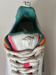Versace Low Top Women's Leather/Fabric Multicolor Sneakers 8 US (38) 1011941 IT