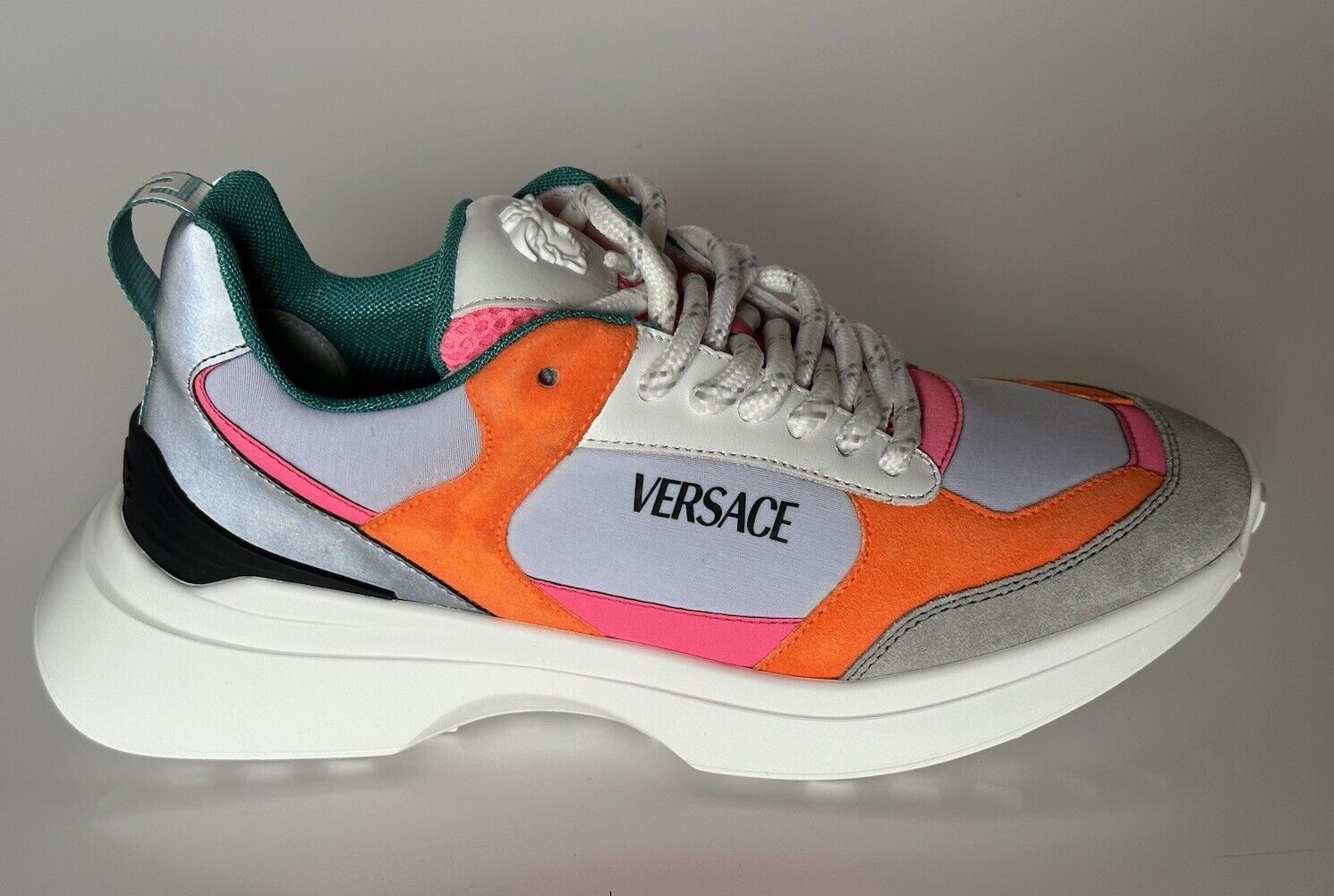 Versace Low Top Women's Leather/Fabric Multicolor Sneakers 8.5 US (38.5) 1011941