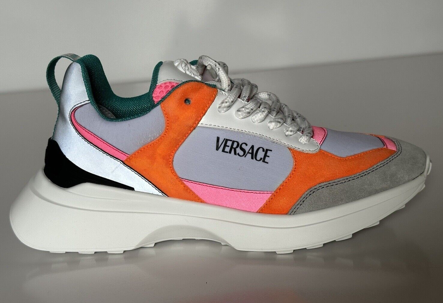 Versace Low Top Women's Leather/Fabric Multicolor Sneakers 8.5 US (38.5) 1011941