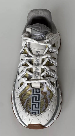 Versace Men's Trigreca Barocco Sneakers White 13 (46 Euro) IT DST539G NIB $990