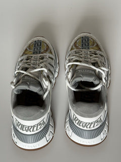 Versace Womens Trigreca Barocco Sneakers White 9.5 (39.5 Eu) IT 1004182 NIB $990