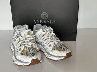 Versace Womens Trigreca Barocco Sneakers White 12 US (42 Eu) IT 1004182 NIB $990