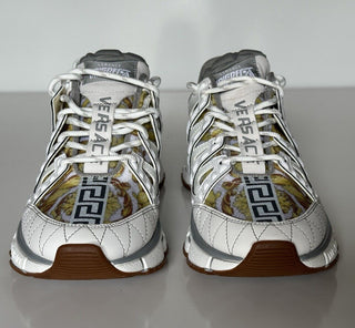 Versace Womens Trigreca Barocco Sneakers White 12 US (42 Eu) IT 1004182 NIB $990