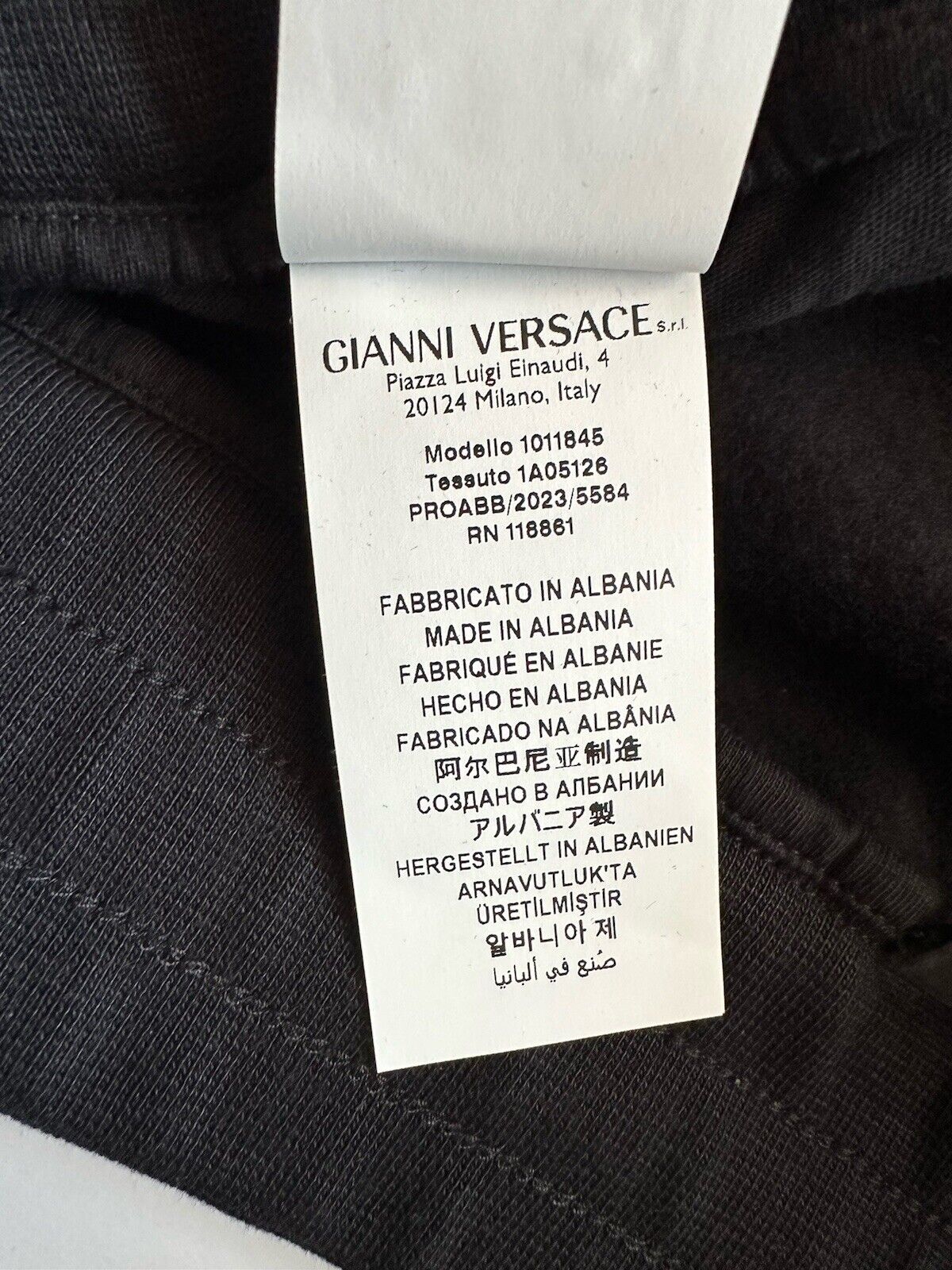 Versace Gold Versace Embroidered Black Activewear Pants 6XL 1011845 NWT $800