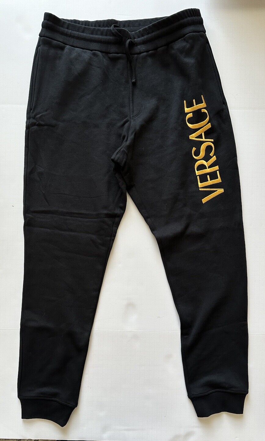 Versace Gold Versace Embroidered Black Activewear Pants 6XL 1011845 NWT $800