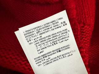 Versace Greca Knit Wool Sweater Red 52 (Large) Made in Italy 1008473 NWT $1175