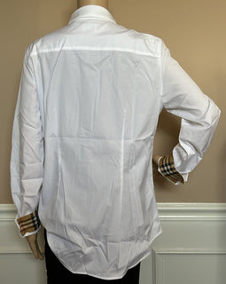 Burberry Women’s Optic White Cotton Button-Down Shirt 12 US IT 8073309 NWT $510