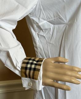 Burberry Women’s Optic White Cotton Button-Down Shirt 12 US IT 8073309 NWT $510
