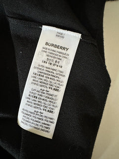 Burberry Dornoch Wool Black Elbow Patch Cardigan Sweater Small 8091030 NWT $860