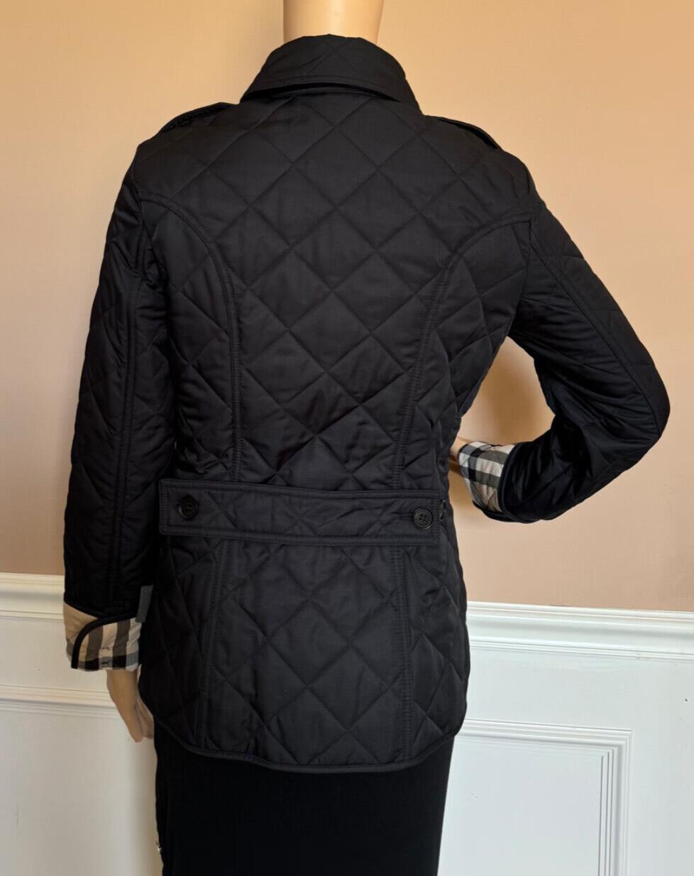 Burberry Frankby Women's Quilted Diamond Navy Jacket XS 8065874 NWT $960