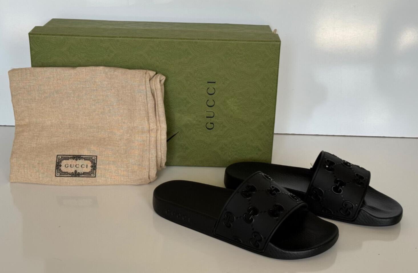Gucci Men's GG Supreme Black Sandals 6.5 US (6 Gucci) 575957 IT NIB